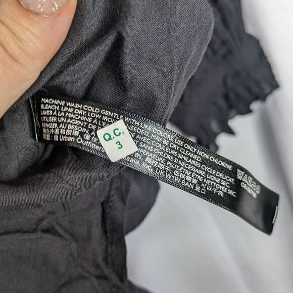 Free People Intimately Black Dress Tunic Deep V XS OB1087758 NWT - Picture 6 of 7